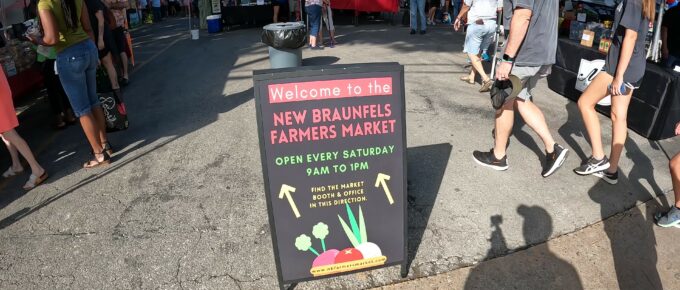 New Braunfels Farmers Market Sign