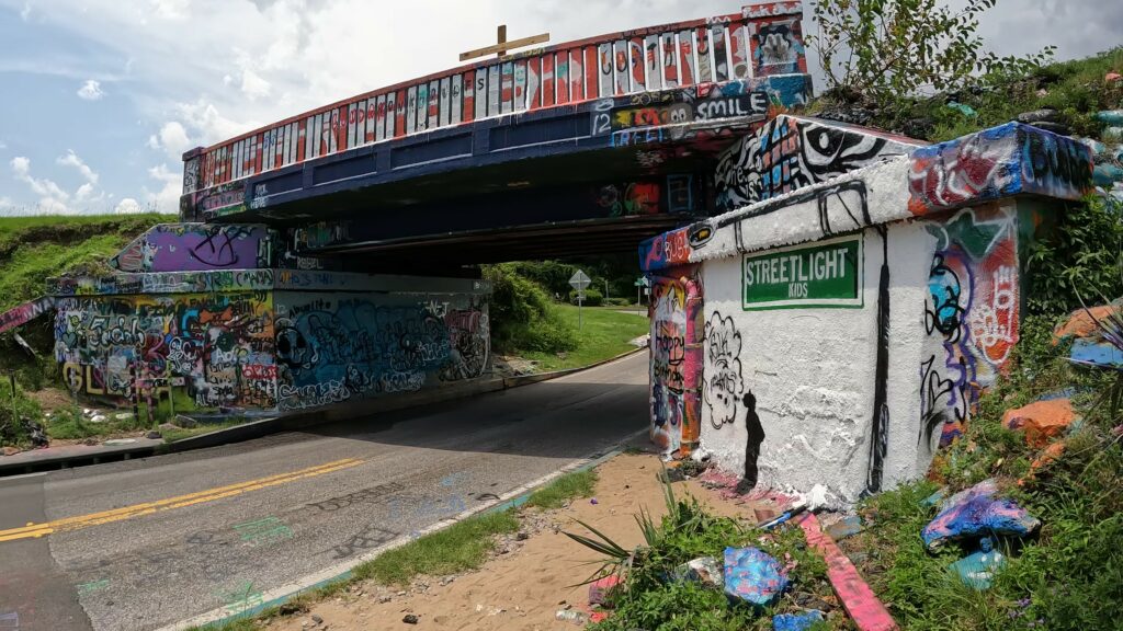 Graffiti Art on the Bridge Supports