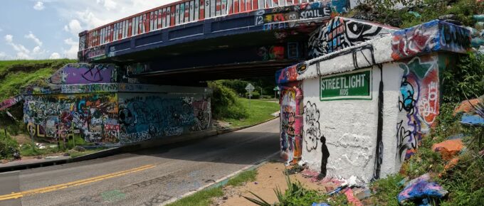 Graffiti Art on the Bridge Supports