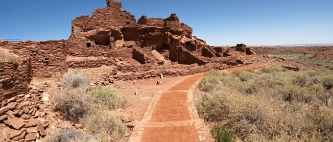 Trail leading down the Wupatki Pueblo Ruins