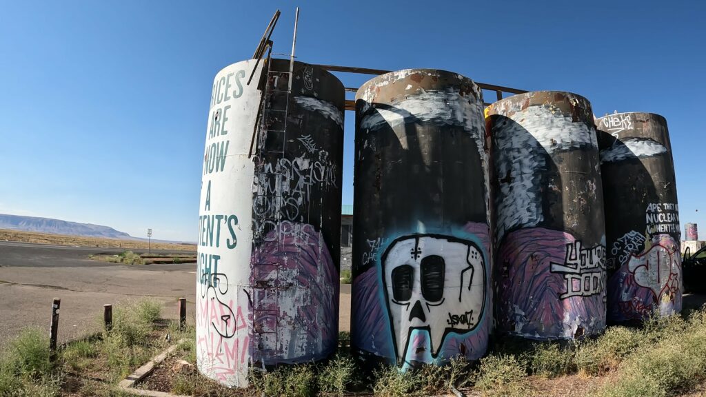 Graffiti Art on Above Ground Tanks