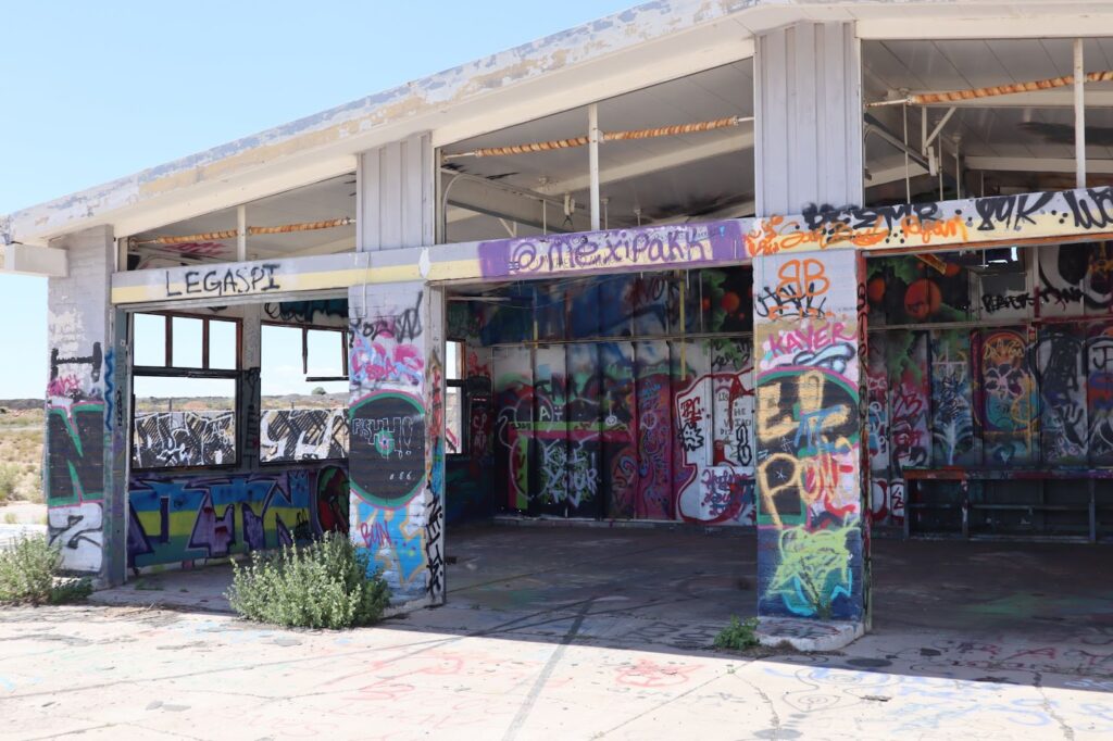 Abandoned Shell Gas Station at Two Guns, AZ