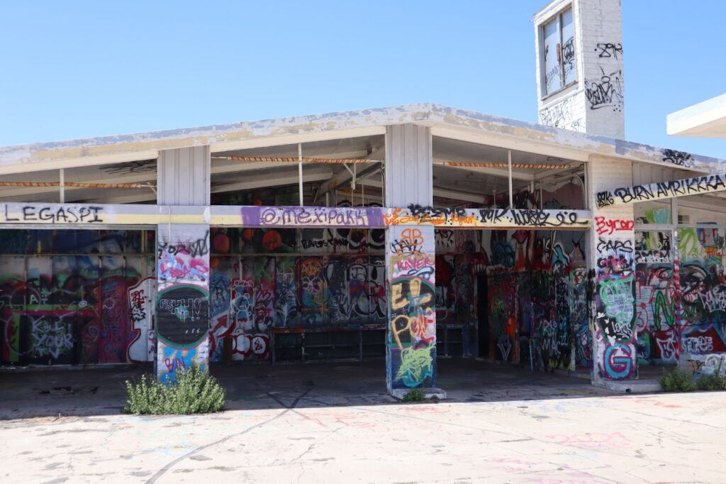 Abandoned Shell Gas Station at Two Guns, AZ