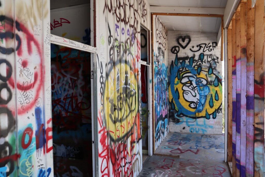 Abandoned Shell Gas Station at Two Guns, AZ