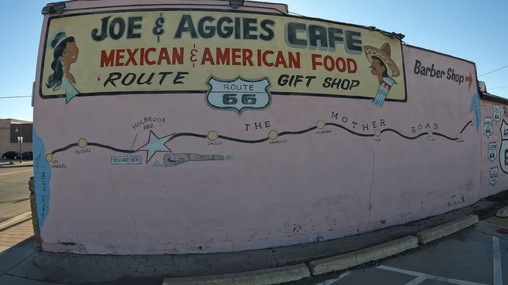 Joe and Aggies Cafe: Route 66 Mural in Holbrook