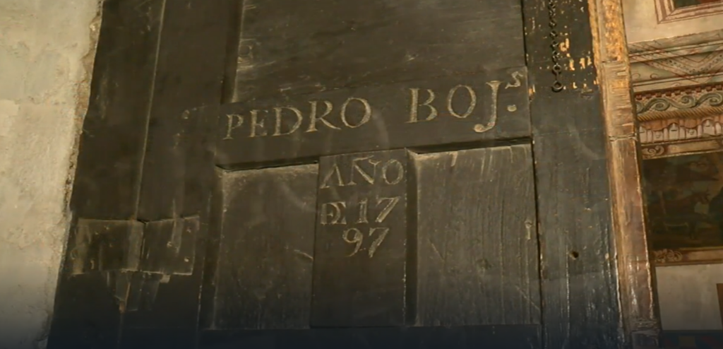 Old Sacristy Door Inscription