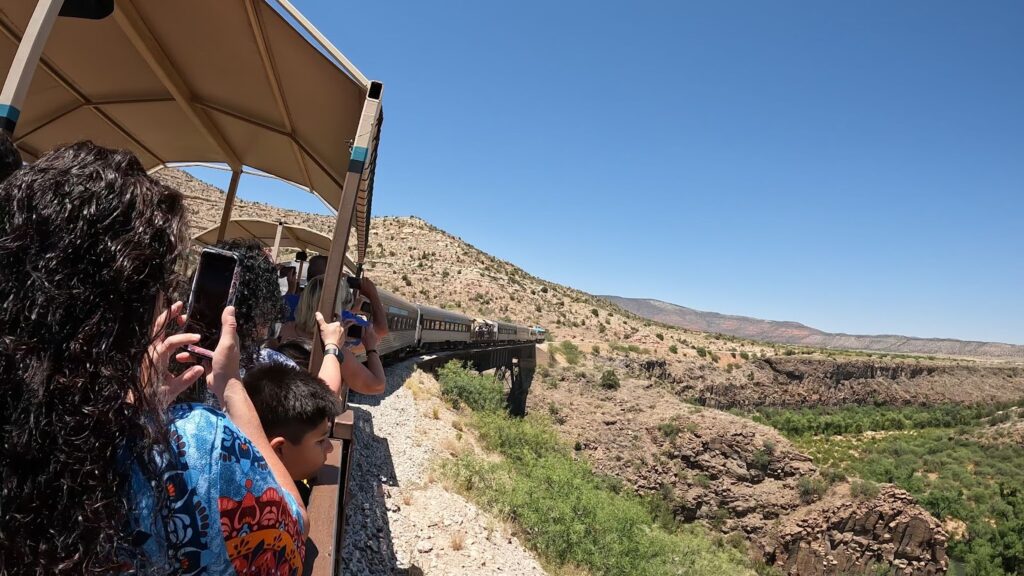 Train Crossing the Trestle