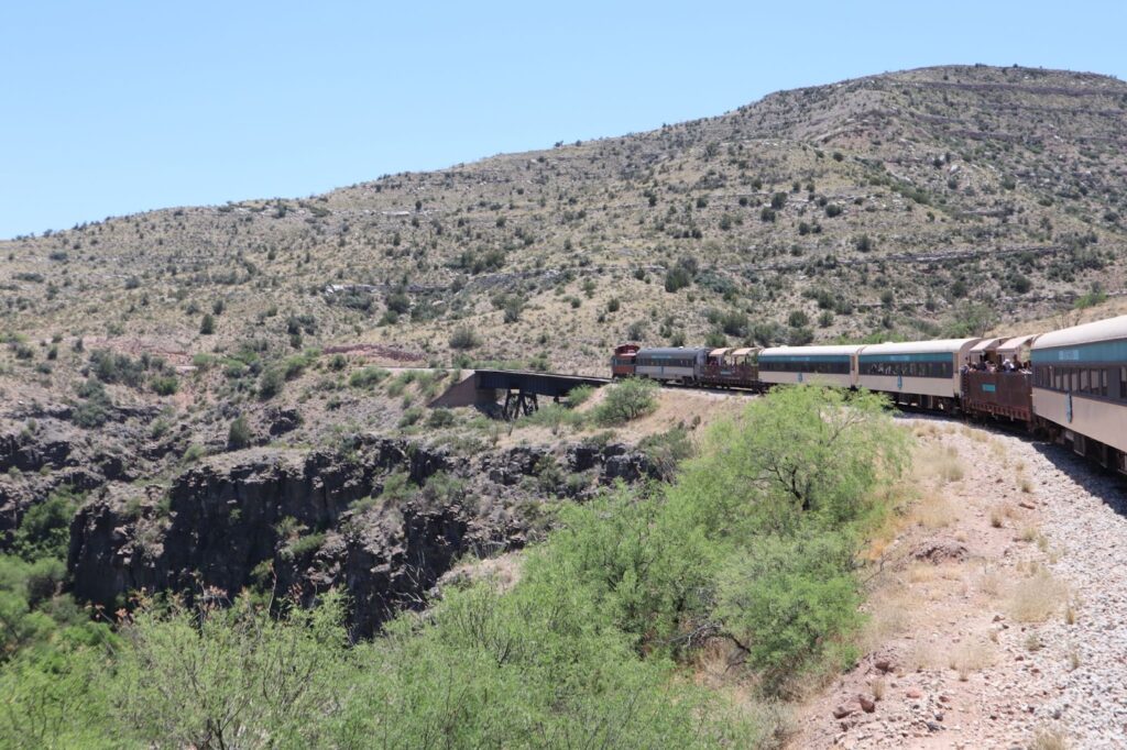 Train Crossing the Trestle