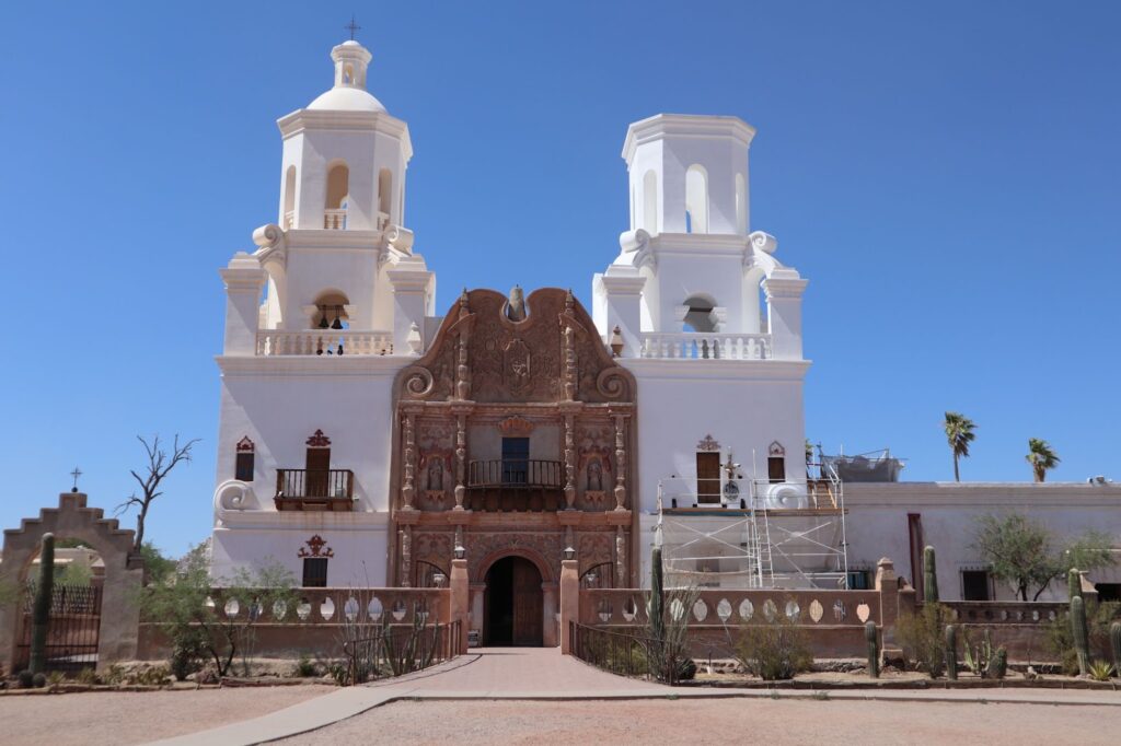 Front of San Xavier del Bac Mission Church