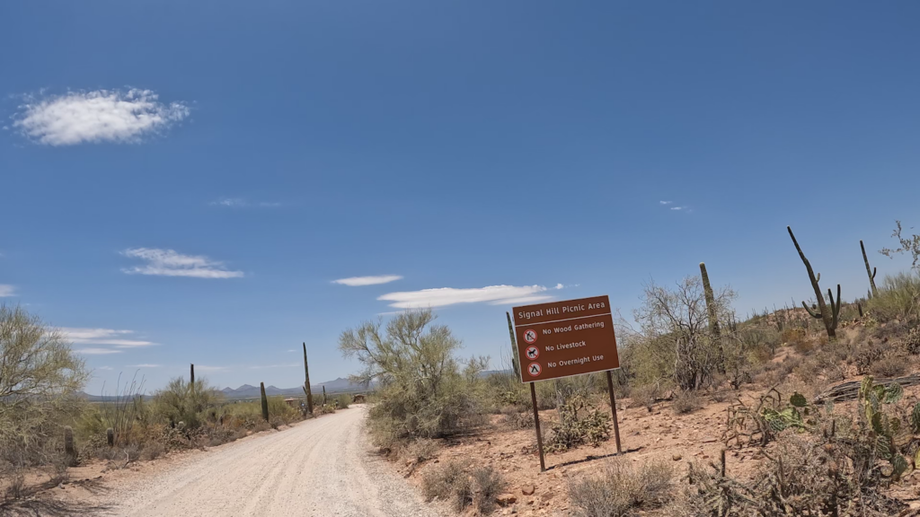 Access Road to Signal Hill Picnic Area and Trail-head